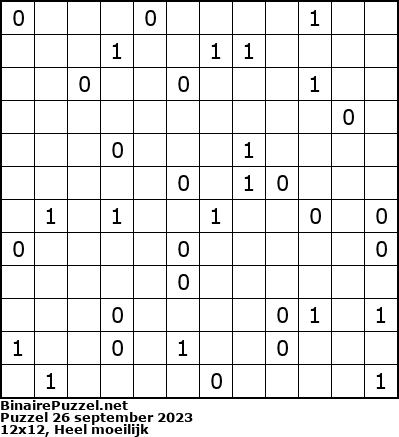 Binaire Puzzel