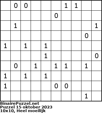 Binaire Puzzel