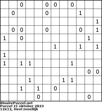 Binaire Puzzel