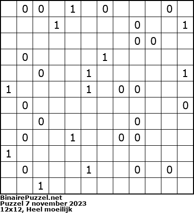 Binaire Puzzel