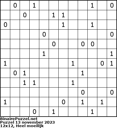 Binaire Puzzel
