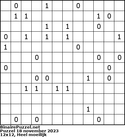 Binaire Puzzel