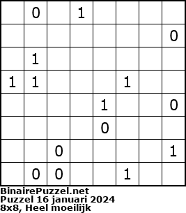 Binaire Puzzel