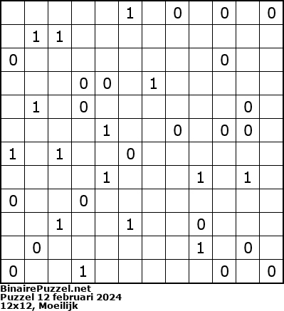 Binaire Puzzel