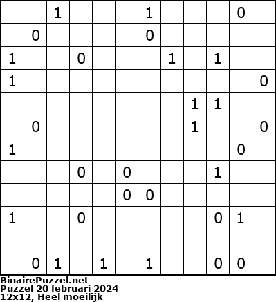 Binaire Puzzel