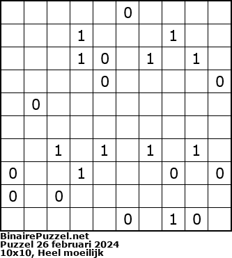Binaire Puzzel