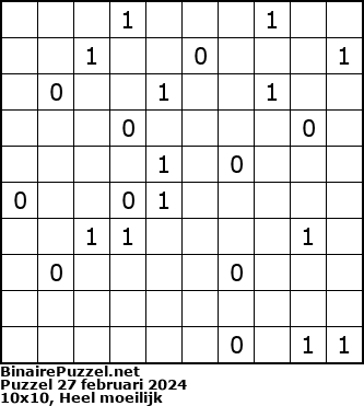 Binaire Puzzel