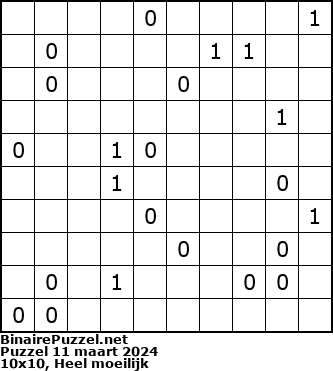 Binaire Puzzel