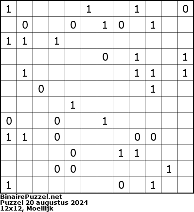 Binaire Puzzel