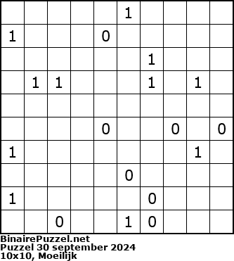 Binaire Puzzel