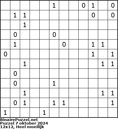 Binaire Puzzel