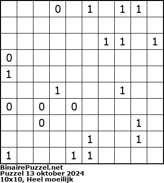 Binaire Puzzel