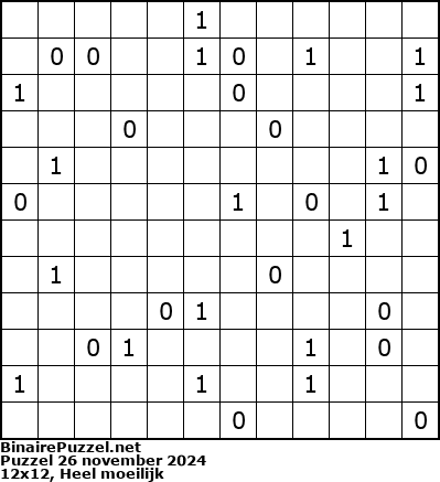 Binaire Puzzel