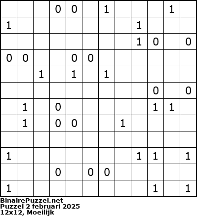 Binaire Puzzel