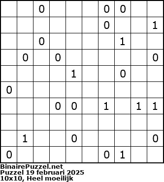 Binaire Puzzel