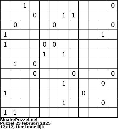 Binaire Puzzel