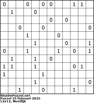 Binaire Puzzel