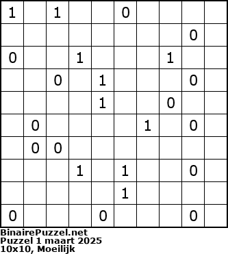 Binaire Puzzel