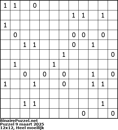 Binaire Puzzel