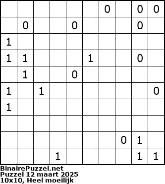 Binaire Puzzel