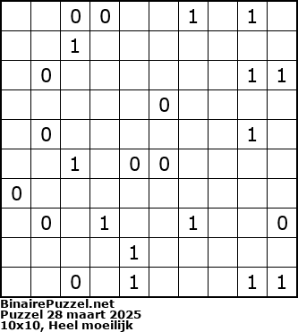 Binaire Puzzel