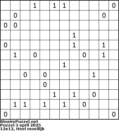 Binaire Puzzel