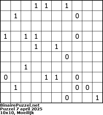 Binaire Puzzel