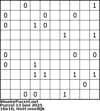 Binaire Puzzel