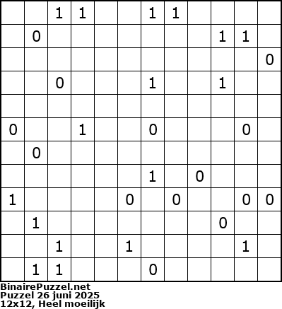 Binaire Puzzel