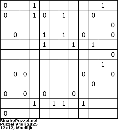 Binaire Puzzel