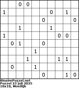 Binaire Puzzel
