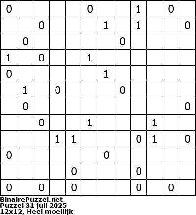 Binaire Puzzel
