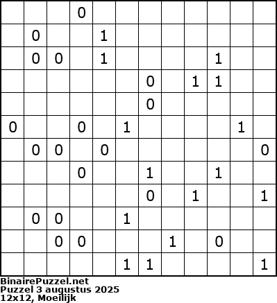 Binaire Puzzel