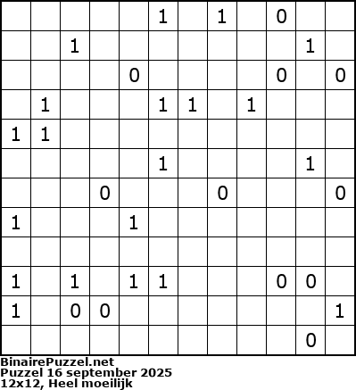 Binaire Puzzel