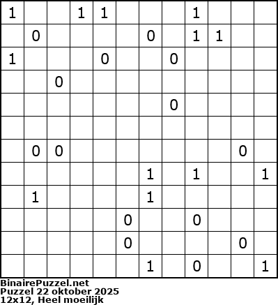 Binaire Puzzel
