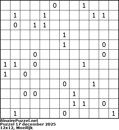 Binaire Puzzel