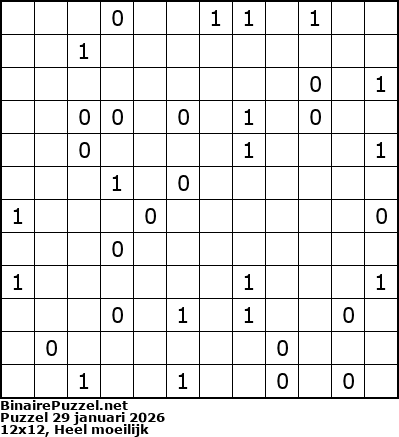 Binaire Puzzel