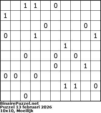 Binaire Puzzel