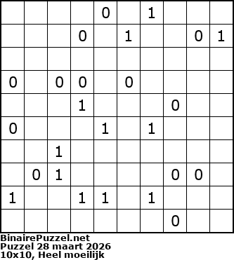 Binaire Puzzel