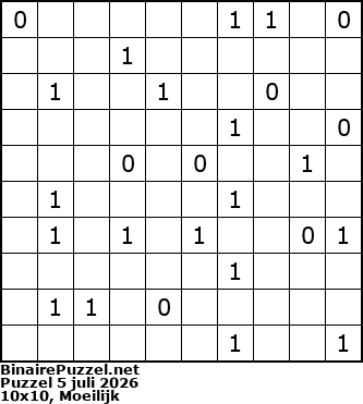 Binaire Puzzel