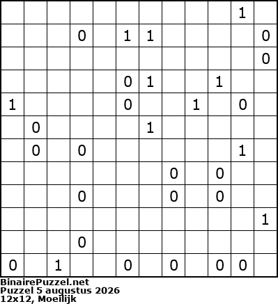 Binaire Puzzel