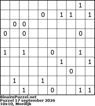 Binaire Puzzel