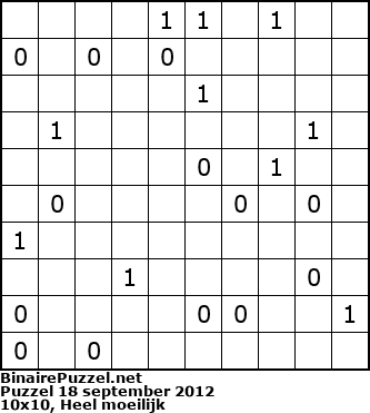 Binaire Puzzel