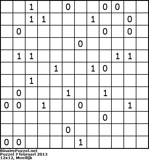 Binaire Puzzel