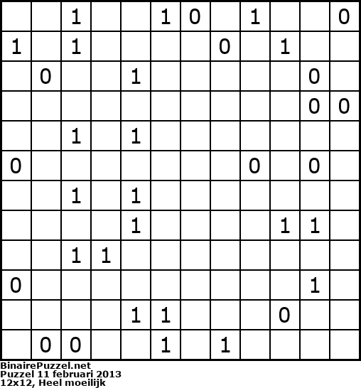 Binaire Puzzel