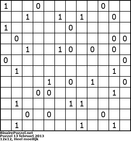 Binaire Puzzel