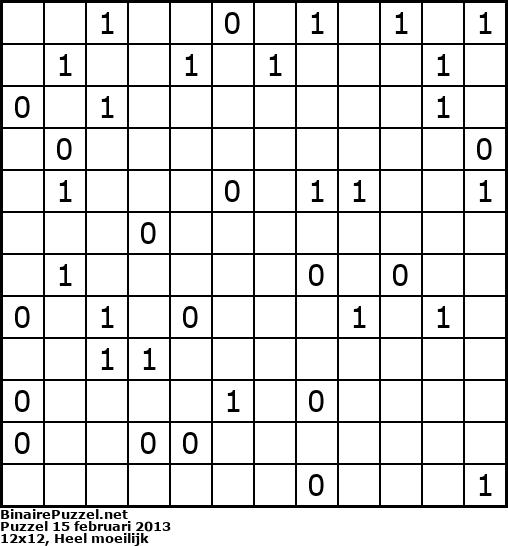 Binaire Puzzel