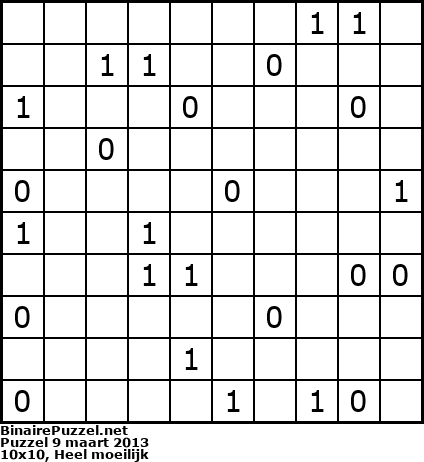 Binaire Puzzel