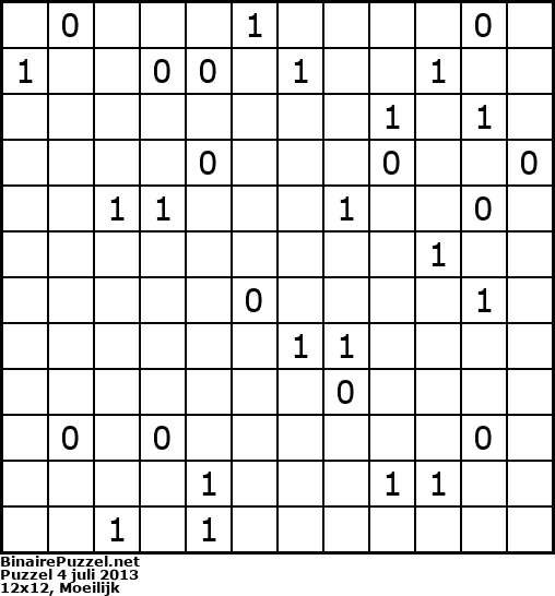 Binaire Puzzel