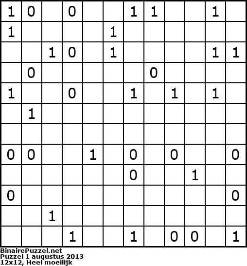 Binaire Puzzel
